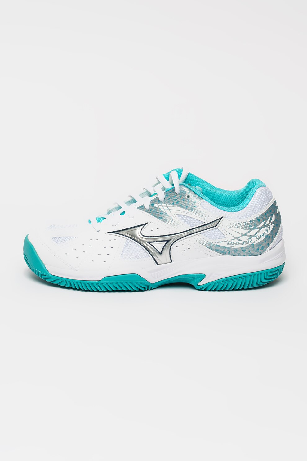 Mizuno, Pantofi pentru tenis Break Shot 2 Cc, Alb/Albastru aquamarin