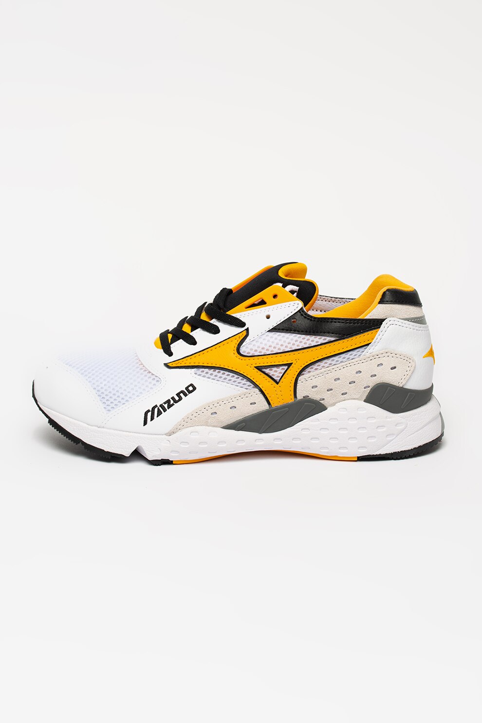 Mizuno, Pantofi sport unisex cu model colorblock Mondo Control, Alb/Ocru/Negru
