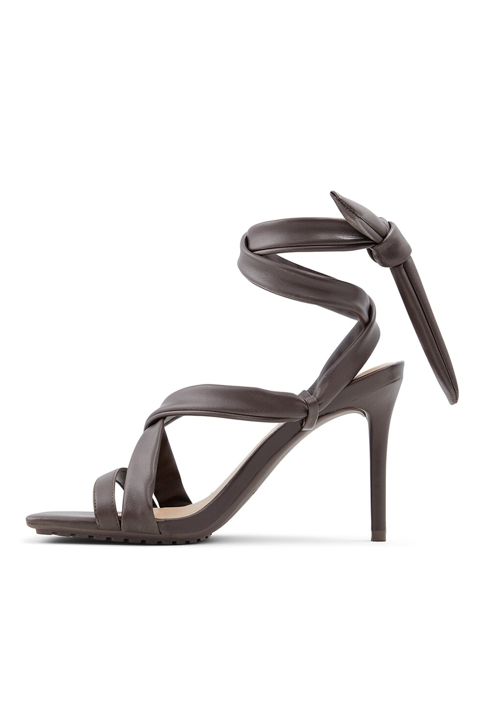 Aldo, Sandale din piele ecologica cu toc stiletto Kiliwen, Maro