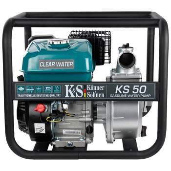 Motopompa pentru apa curata Könner&Söhnen KS 50, 6.5 CP, 500 l/min debit maxim, 3600 RPM, 28 m inaltime maxima refulare, 7 m adancime maxima absorbtie , carcasa din aluminiu, 3.6 l benzina Motopompa pentru apa curata Könner&Söhnen KS 50, 6.5 CP, 500 l/min debit maxim, 3600 RPM, 28 m inaltime maxima refulare, 7 m adancime maxima absorbtie , carcasa din aluminiu, 3.6 l benzina