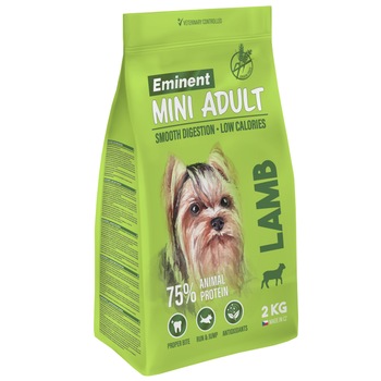 Hrana uscata pentru caini, Eminent, Mini Adult, Grain Free, cu miel, 2 kg Hrana uscata pentru caini, Eminent, Mini Adult, Grain Free, cu miel, 2 kg