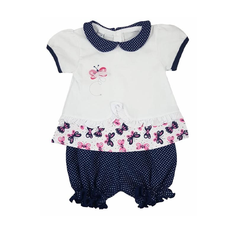 Compleu 2 piese de vara pentru fete Koala Motylek 05-585_86 cm, Bleumarin 86 CM