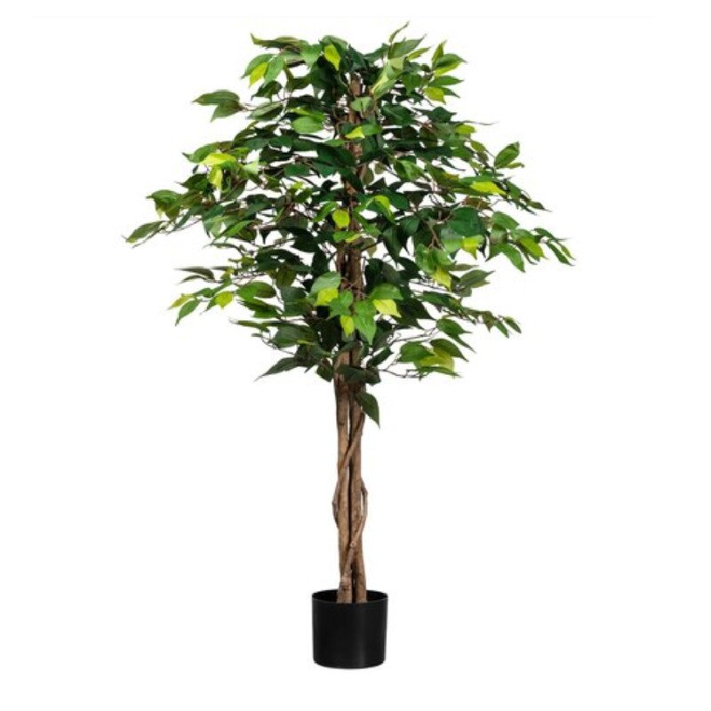 Copac artificial Ficus Benjamina cu trunchi natural 120 cm