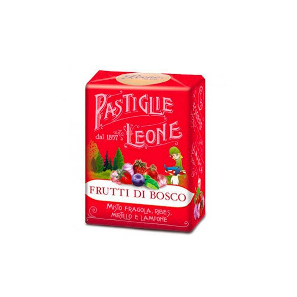 Bomboane Pastiglie Leone cu Fructe de Padure, 30 g