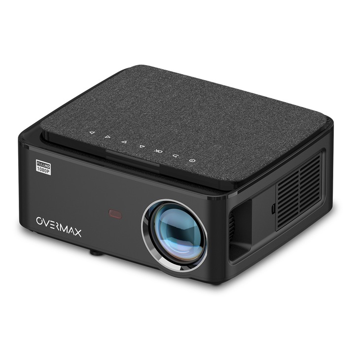 Видео проектор, Overmax Multipic 5.1, Full HD, 3800 лумена, Wi-Fi, HDMI, черен