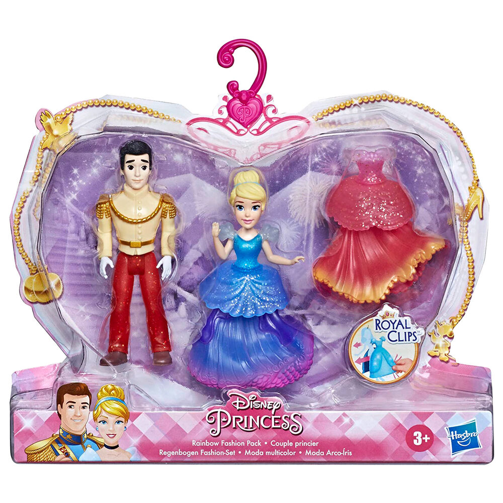 Set 2 Figurine Disney, Cenusareasa Si Printul Fermecator Royal Clips, 9cm