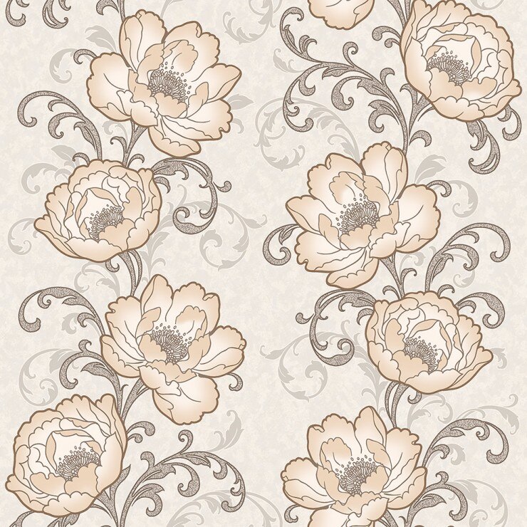 Tapet Fox Wallcovering, Bujori 4243 , model cu flori , rola 0.53 m x 10.05 ml