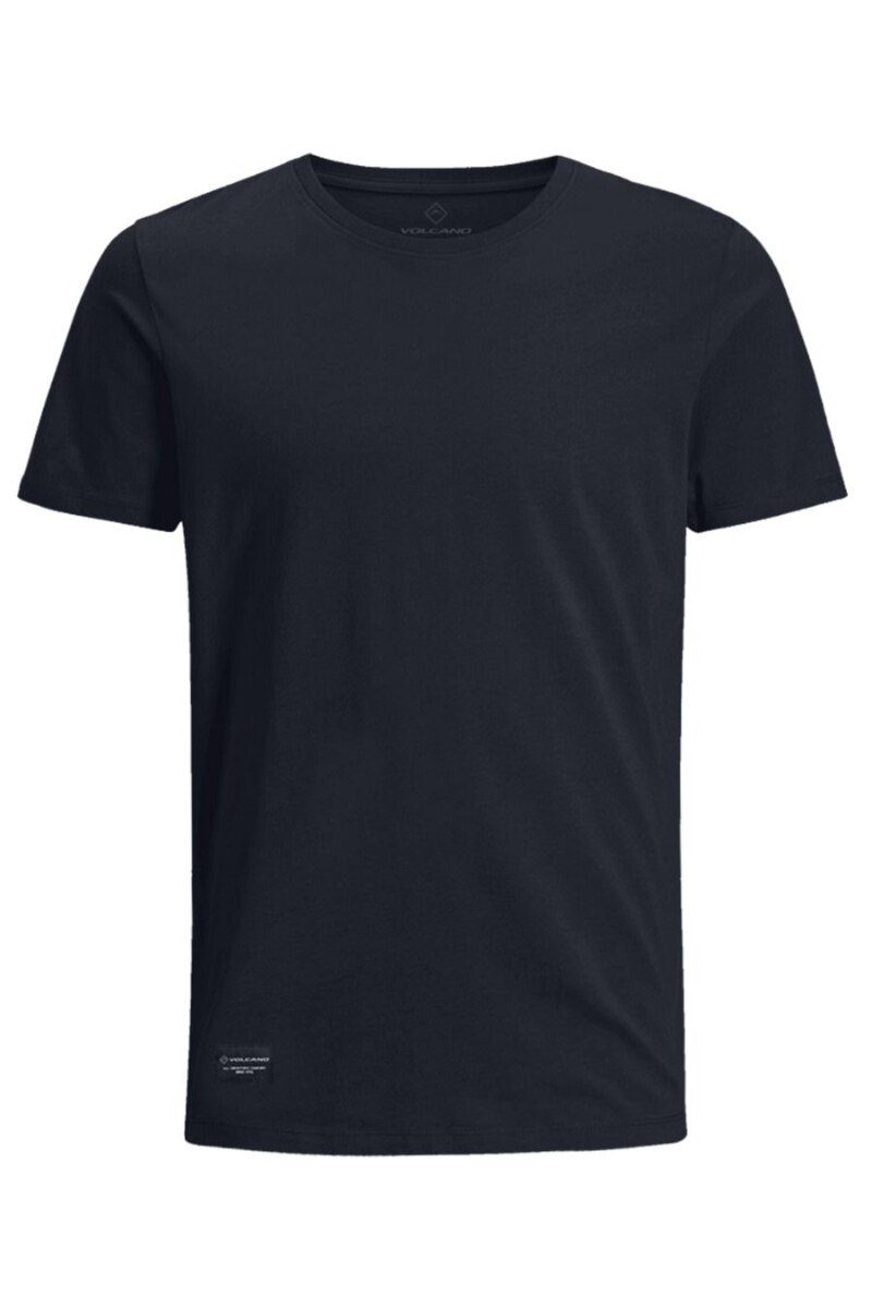 Tricou Volcano T-Basic, Imprimeu logo, Bumbac, Bleumarin, Bleumarin