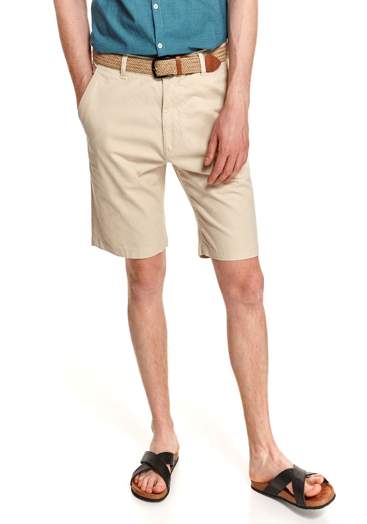 Pantaloni scurti barbati, TOP SECRET, SSZ1167, Crem