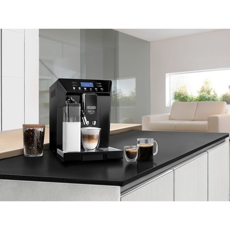Espressor automat De'Longhi Eletta Cappuccino Evo ECAM46.860.B, 1450 W, 15 bar, 2 l, Sistem LatteCrema, negru