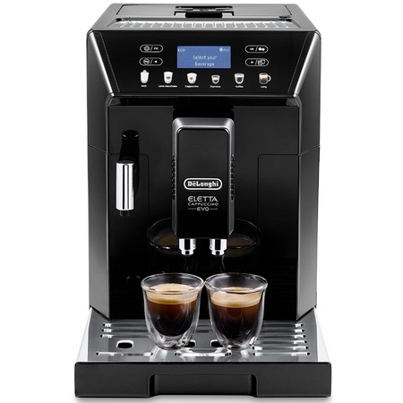 Espressor automat De'Longhi Eletta Cappuccino Evo ECAM46.860.B, 1450 W, 15 bar, 2 l, Sistem LatteCrema, negru