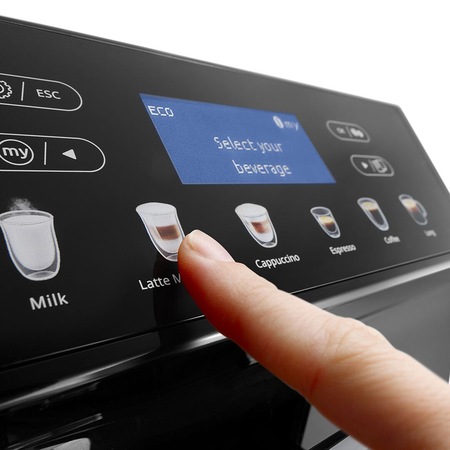 Espressor automat De'Longhi Eletta Cappuccino Evo ECAM46.860.B, 1450 W, 15 bar, 2 l, Sistem LatteCrema, negru