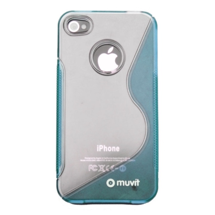 Husa Muvit MUCCP0385 BIMAT IWAVE TURQUOISE pentru iPhone 4