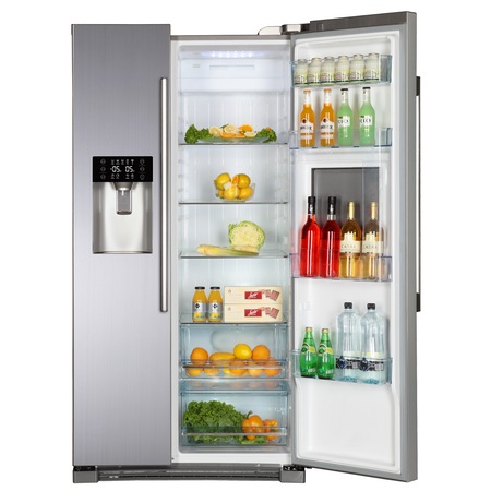 Side by Side Haier HRF-628AF6, 550l, Clasa A+, No Frost, LED, Silver