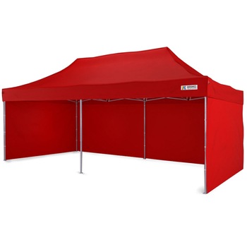 Cort pavilion pliabil 3x6m rosu Cort pavilion pliabil 3x6m rosu