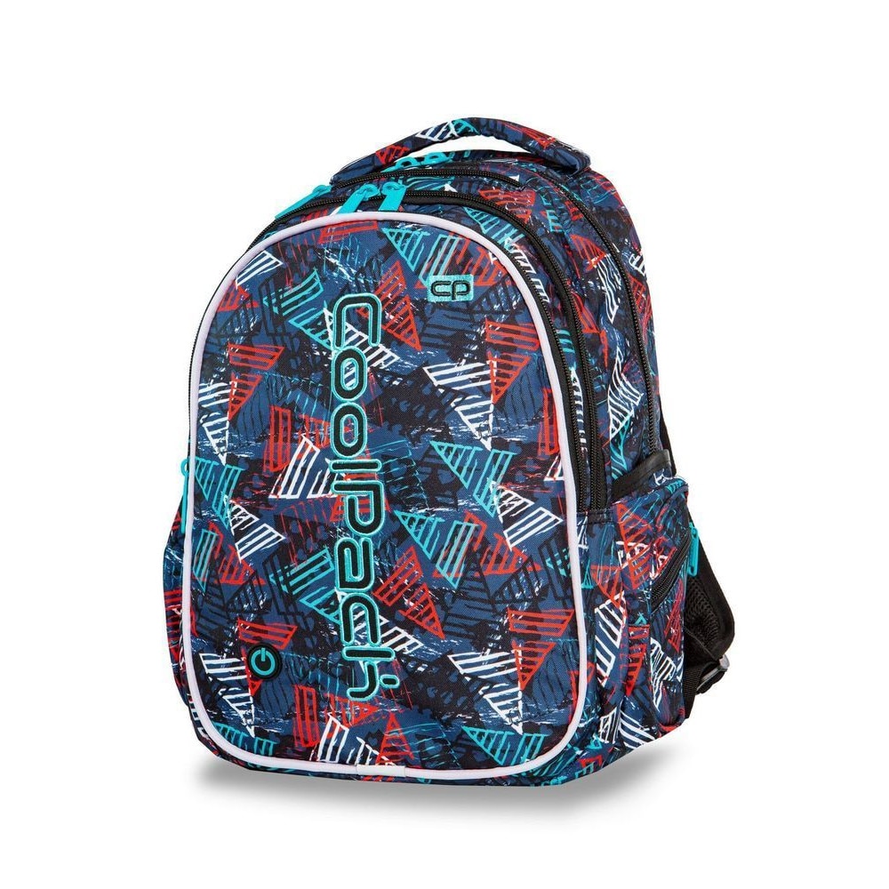 Ghiozdan LED Coolpack Joy Triangles, 41 x 29 x 20 cm, Multicolor