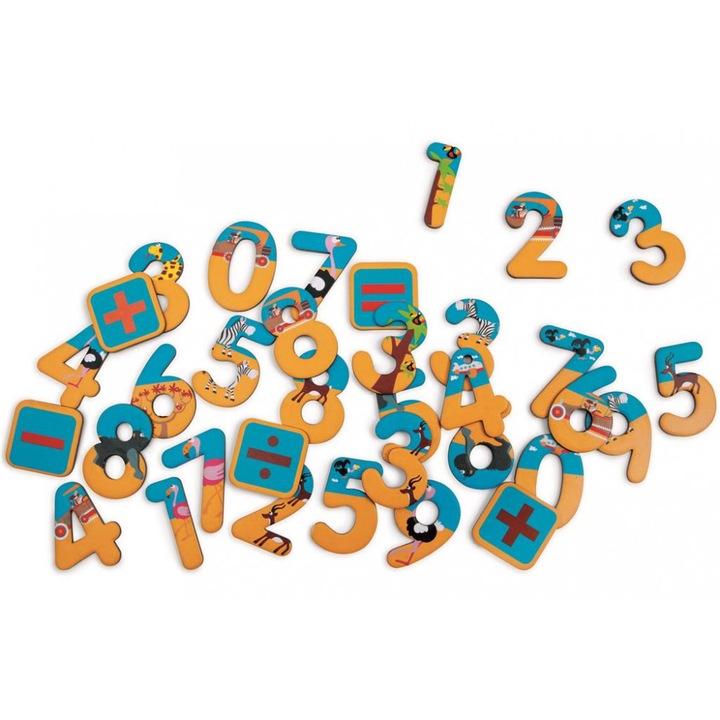Mágneses számok szafari 60db-os -magnets 123 / safari scratch