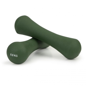Set 2 greutati fitness, 0,5 kg, 4 x 13,5 cm, verde, acoperite cu neopren Set 2 greutati fitness, 0,5 kg, 4 x 13,5 cm, verde, acoperite cu neopren