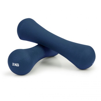Set 2 greutati fitness x 2 kg, 6 x 21 cm, albastru, acoperite cu neopren Set 2 greutati fitness x 2 kg, 6 x 21 cm, albastru, acoperite cu neopren