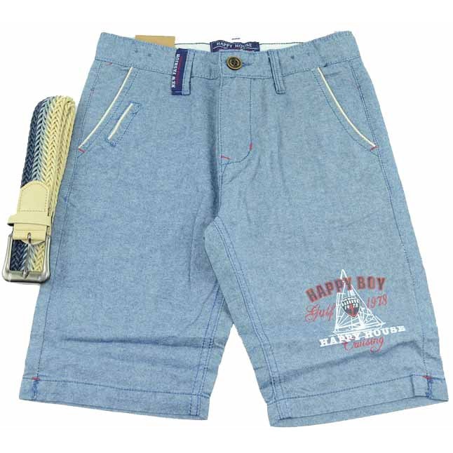 Pantaloni casual scurti pentru baieti Happy House KK-050AB, Albastru 3841