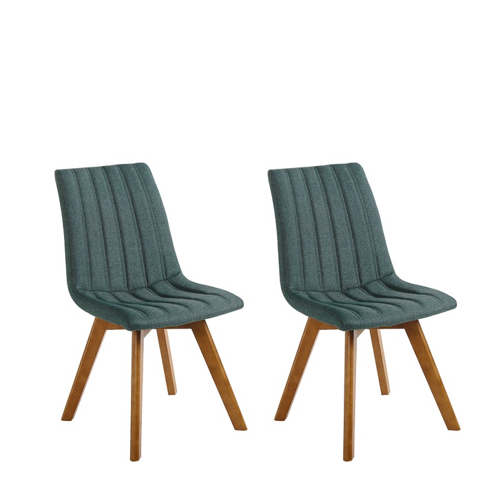 CALGARY Zöld Szövet Étkezőszék Két Darabos Szettben