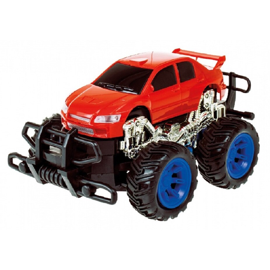 Monster truck radiocomandat rosu cu pedale, Toi Toys