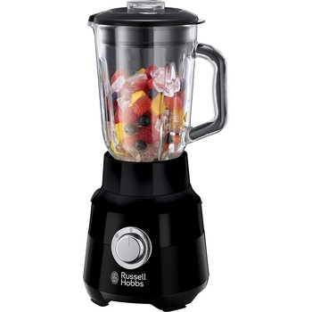 Blender fix Russell Hobbs, 650 W, 1.5 L, 2 viteze, functie pulse, Negru Blender fix Russell Hobbs, 650 W, 1.5 L, 2 viteze, functie pulse, Negru