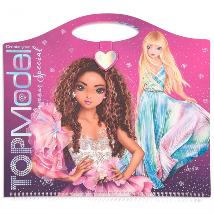 Set carte de colorat design Top Model Glamour Design Book