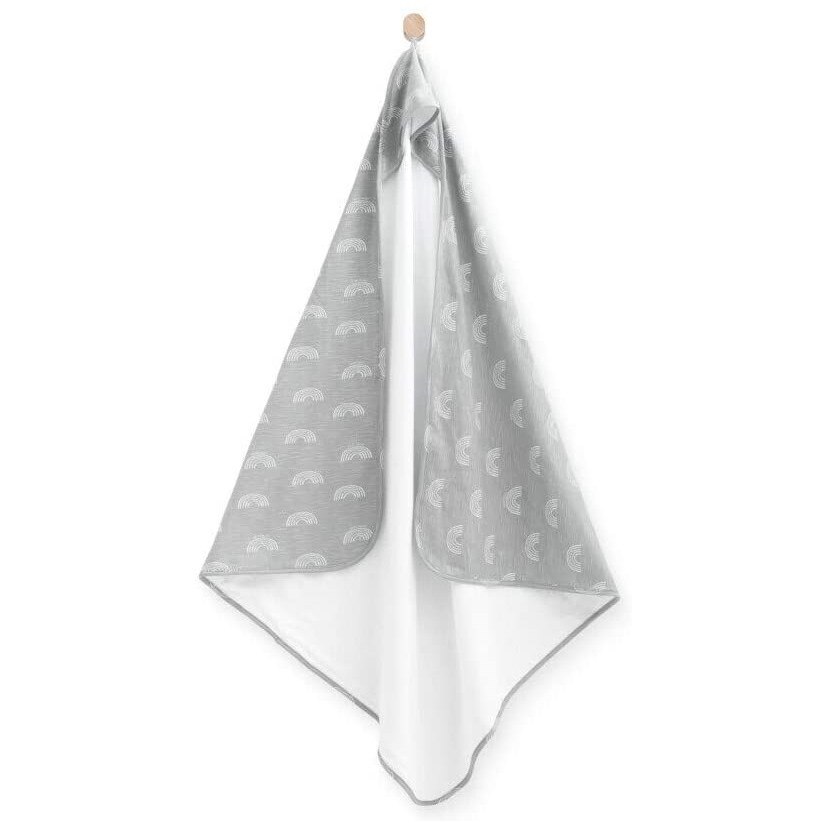 Prosop cu gluga Jollein Rainbow, 100x100 cm, gri