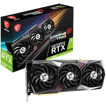 Placa video MSI GeForce® RTX™ 3080 GAMING Z TRIO LHR, 10GB GDDR6X, 320-bit Placa video MSI GeForce® RTX™ 3080 GAMING Z TRIO LHR, 10GB GDDR6X, 320-bit