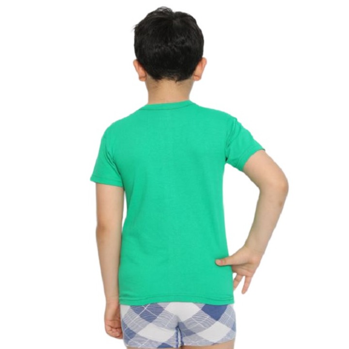 Комплект от 6 броя детски тениски, Фидан, памук, зелени, 2-3 години