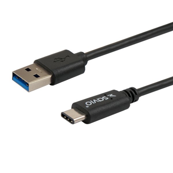 Cablu de date si incarcare rapida USB 3.0 la USB Type-C 3.1, 3A, Negru