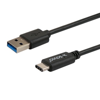 Cablu de date si incarcare rapida USB 3.0 la USB Type-C 3.1, 3A, Negru Cablu de date si incarcare rapida USB 3.0 la USB Type-C 3.1, 3A, Negru