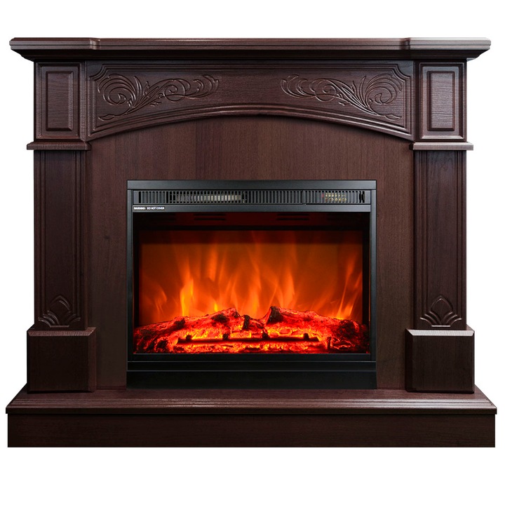 Semineu electric, Masomi, Memphis 26 & Loran-23 Color' 1600 W, Nuc negru, 111*96*30 cm