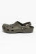 Crocs, Saboti slingback cu model unisex Classic Roomy, Maro inchis, 41-42