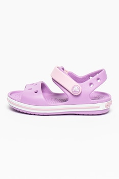 Crocs, Sandale relaxed fit cu bareta pe glezna Crocband, Lila Crocs, Sandale relaxed fit cu bareta pe glezna Crocband, Lila