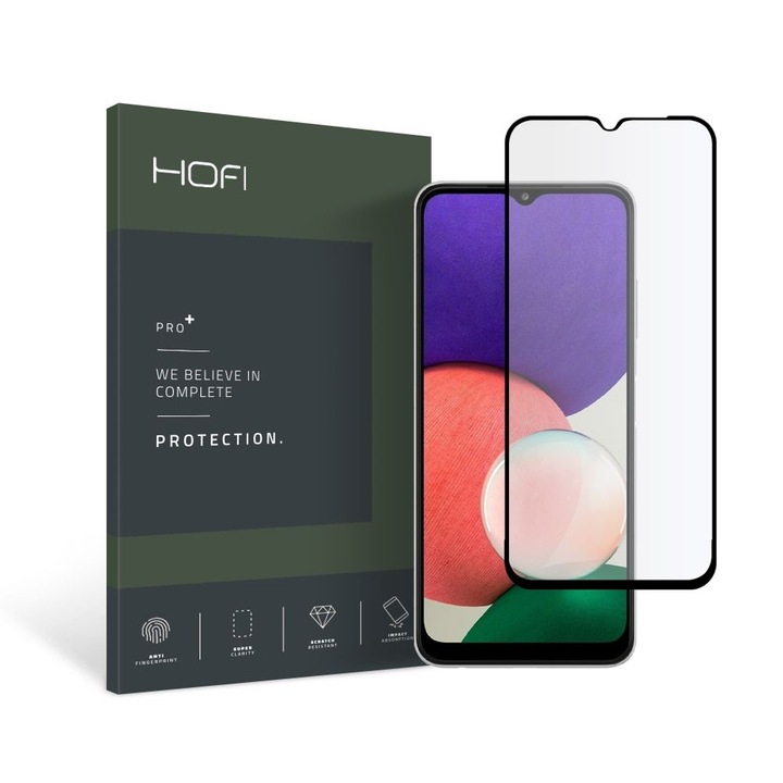 Стъклен протектор HOFI Hybrid Glass Pro+ за Samsung Galaxy A22 5G, Black