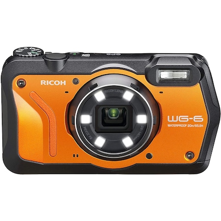 Aparat foto compact subacvatic Ricoh WG-6, 20MP, impermeabil, rezistent la socuri, Orange