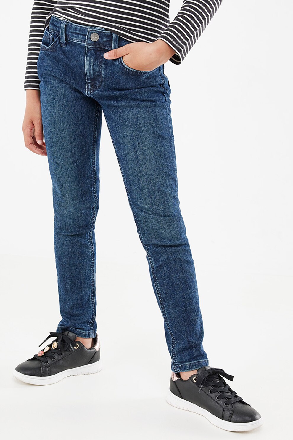 Mexx, Blugi skinny cu 5 buzunare, fete, Albastru inchis, Albastru inchis