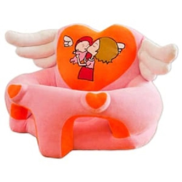 Fotoliu din plus pentru bebe, Little Angel Roz, 50 cm