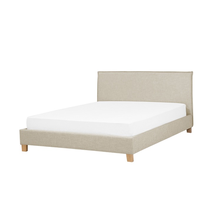 SENNEZ Modern Kárpitozott Franciaágy Bézs Színben 160 x 200 cm