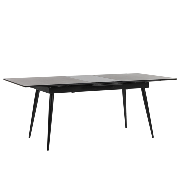 MALDON Modern Bővíthető Étkezőasztal Fekete Színben 160 / 200 x 90 cm