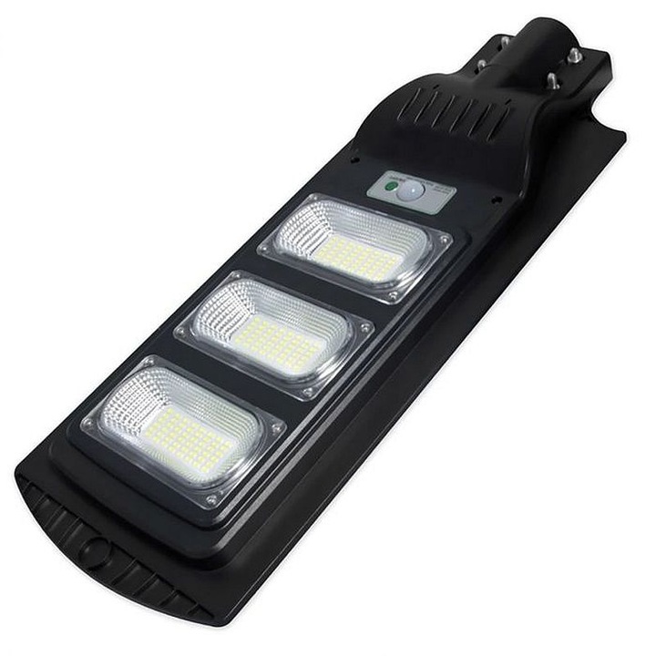 Lampa solara LED cu senzor de miscare si telecomanda, 150W/6000K IP65, 62x24 cm
