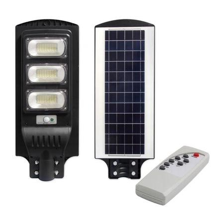 Lampa solara LED cu senzor de miscare si telecomanda, 150W/6000K IP65, 62x24 cm