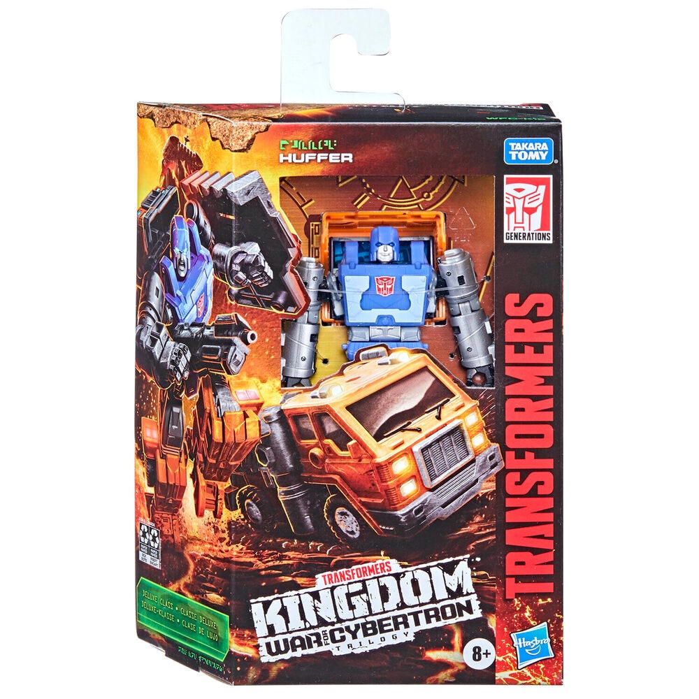 Figurina Transformers, Generations War for Cybertron Kingdom Deluxe WFC-K16 Huffer, Multicolor, 14 Puncte De Articulatie