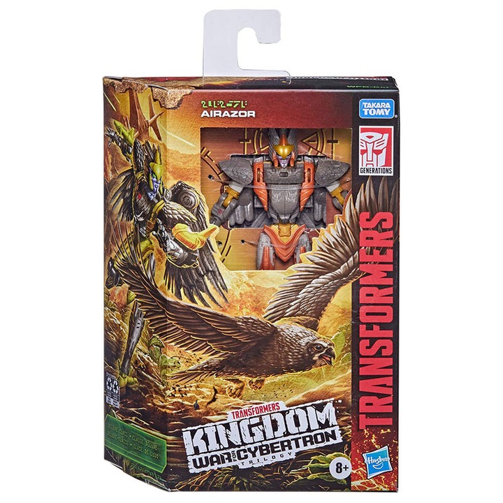 Figurina Transformers, Generations War for Cybertron Kingdom Deluxe WFC-K14 Airazor, Multicolor, 22 Puncte De Articulatie