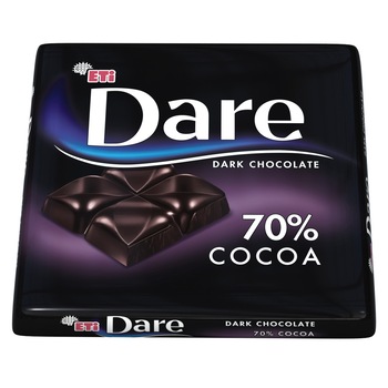 Ciocolata neagra 70% cacao Dare, 70g Ciocolata neagra 70% cacao Dare, 70g