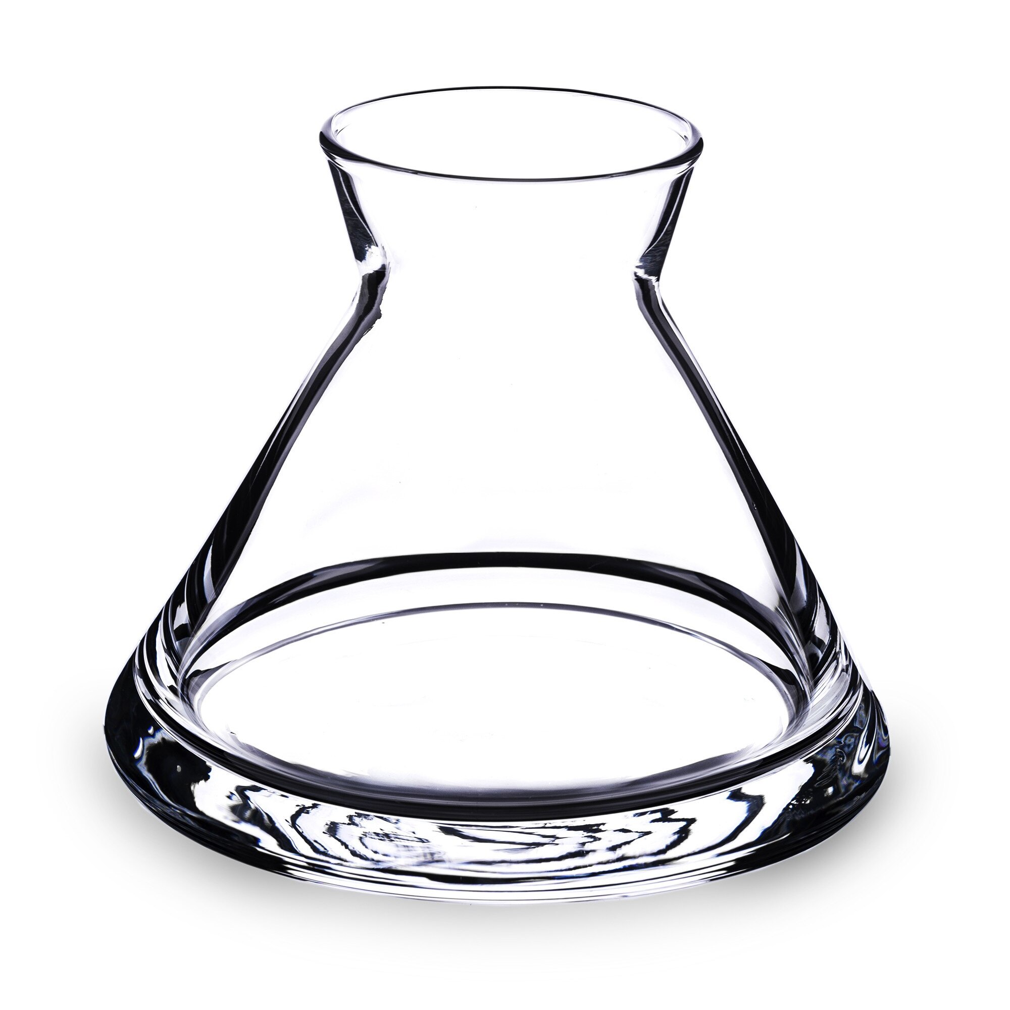 Vaza sticla transparenta, 10x12x12 cm