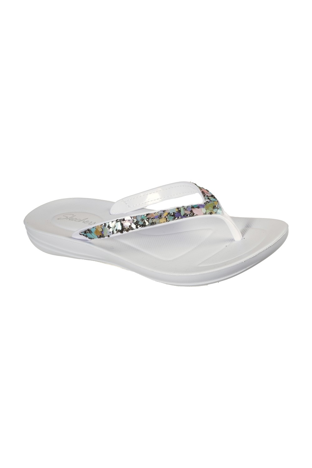 Papuci dama, Skechers, Bungalow Coral Gem, Alb, 37