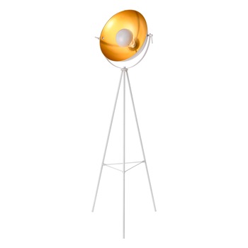Lampadar Angers W, lux.pro, 158 cm, 1 x E27, max. 60W , metal, alb/galben arama Lampadar Angers W, lux.pro, 158 cm, 1 x E27, max. 60W , metal, alb/galben arama
